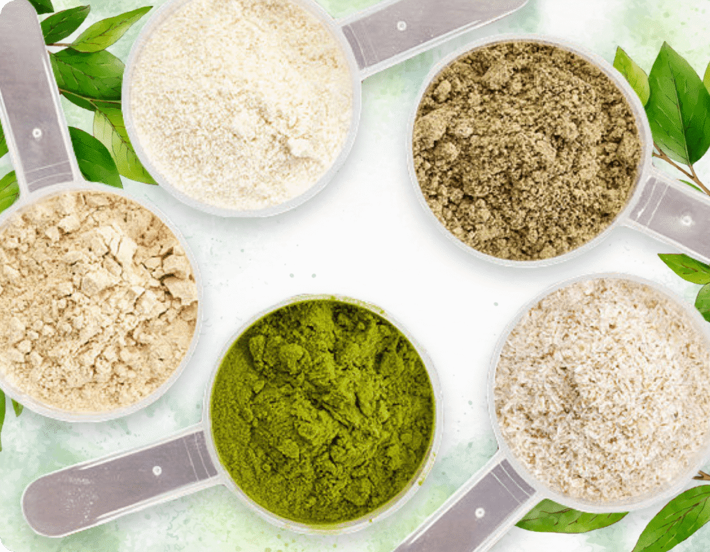 Scoops of various ProDentim ingredients