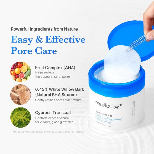 Medicube Zero Pore Pads 2.0 – Exfoliating Toner Pads with AHA & BHA for Pore Care - Image 4